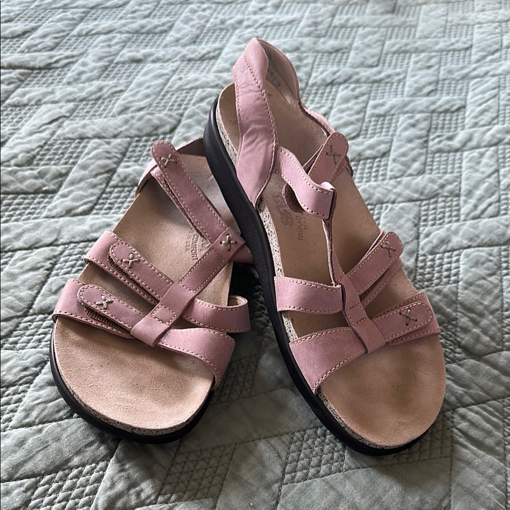 SAS Pink Strappy Sandals